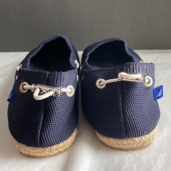 Nautica Navy Blue Knit Espadrilles Flats - Picture 4 of 10